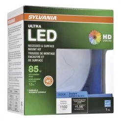 Sylvania 4", 5", And 6" White 13W Equivalent Dimmable Flood Daylight Damp-Rated 1,100 Lm LED Light Disk Fixture -SYLVANIA SALE 3491147bt