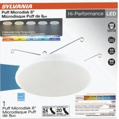 Sylvania Hi-Performance 8" LED Puff Microdisk Recessed Retrofit Downlight -SYLVANIA SALE 3491403 P ALT2