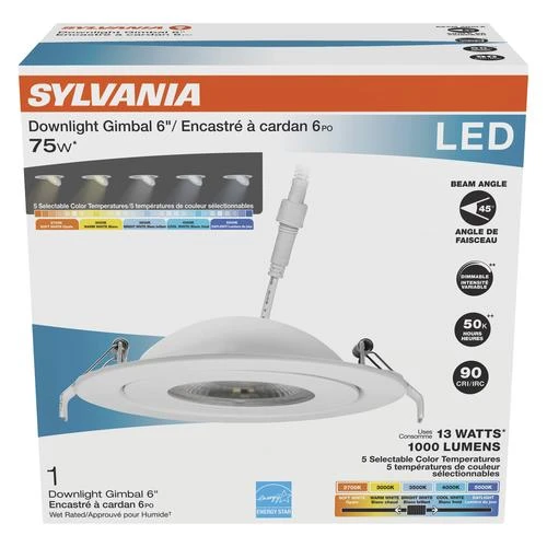 SYLVANIA® 6" LED Gimbal Ultra-Thin Downlight 4 SYLVANIA® 6" LED Gimbal Ultra-Thin Downlight - Image 2