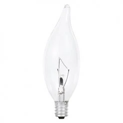 Sylvania 25W B10 Double Life Dimmable Incandescent Light Bulb, Clear - 4 Pack