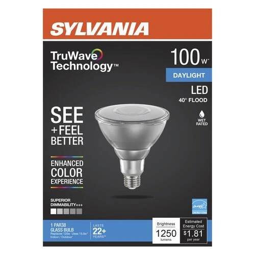 Sylvania® TruWave™ Natural Series™ 100W Equivalent PAR38 Daylight Dimmable LED Light Bulb 5 Sylvania® TruWave™ Natural Series™ 100W Equivalent PAR38 Daylight Dimmable LED Light Bulb - Image 3