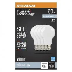 Sylvania® TruWave™ Natural Series™ 60W Equivalent A19 Bright White Dimmable LED Light Bulb - 4 Pack -SYLVANIA SALE 3535037 P Alt2