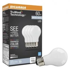 Sylvania® TruWave™ Natural Series™ 60W Equivalent A19 Bright White Dimmable LED Light Bulb - 4 Pack -SYLVANIA SALE 3535037 P Alt3