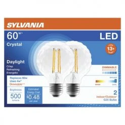 Sylvania® 60W Equivalent G25 Daylight Dimmable LED Light Bulb - 2 Pack -SYLVANIA SALE 3535045 P Alt2