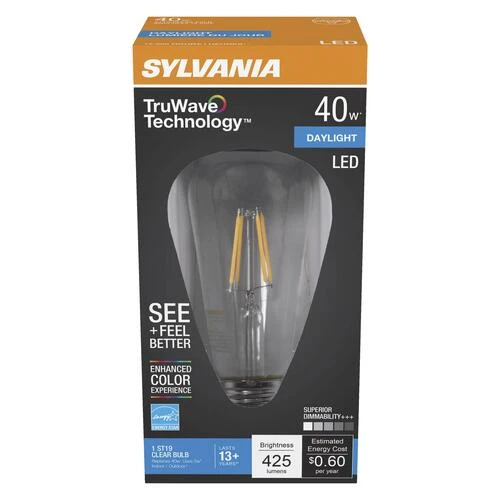 Sylvania® TruWave™ Natural Series™ 40W Equivalent ST19 Daylight Dimmable LED Light Bulb 4 Sylvania® TruWave™ Natural Series™ 40W Equivalent ST19 Daylight Dimmable LED Light Bulb - Image 2