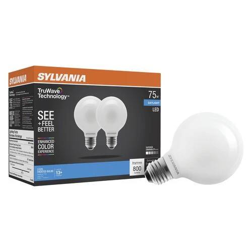 Sylvania® TruWave™ Natural Series™ 75W Equivalent G25 Daylight Dimmable LED Light Bulb - 2 Pack 6 Sylvania® TruWave™ Natural Series™ 75W Equivalent G25 Daylight Dimmable LED Light Bulb - 2 Pack - Image 4