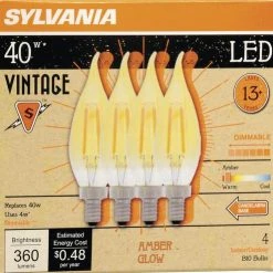 Sylvania® 40W Equivalent B10 Warm White Dimmable LED Light Bulb - 4 Pack 5 Sylvania® 40W Equivalent B10 Warm White Dimmable LED Light Bulb - 4 Pack -SYLVANIA SALE 3537365 P ALT